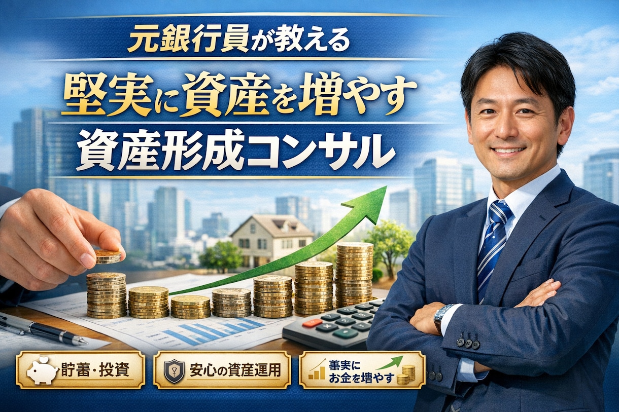堅実にFIREするための資産形成コンサルします 元銀行員が教える｜堅実に資産を増やす資産形成コンサル イメージ1
