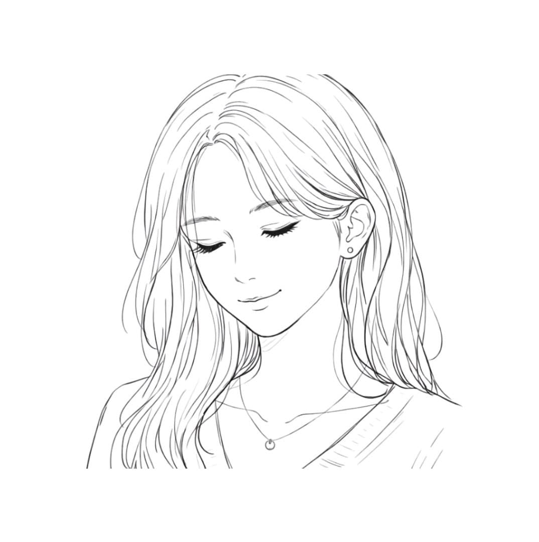 ゆる線でSNS、名刺用の線画似顔絵を作成します SNS・名刺・アイコンに使いやすい線画似顔絵 イメージ4