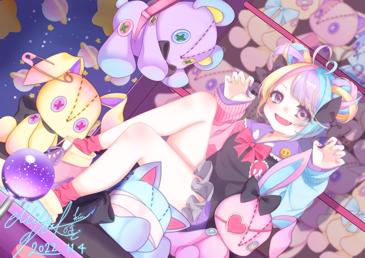 可愛いイラストお描きします 世界に1枚だけあなたの為に最高の１枚をご提供します。 イメージ2