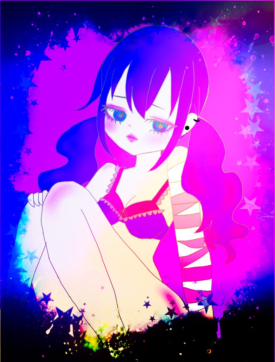 病みかわいい女の子、動物キャラを描きます メインはオリジナルの病みかわいいで新しい世界観を イメージ1