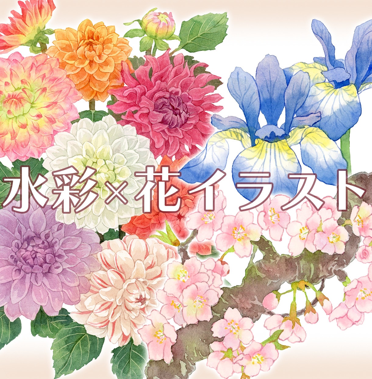 商用◎手描き水彩で心惹かれる花のイラストを描きます カラーラフ修正無制限、ヒアリングが得意です。構図から提案も可 イメージ1