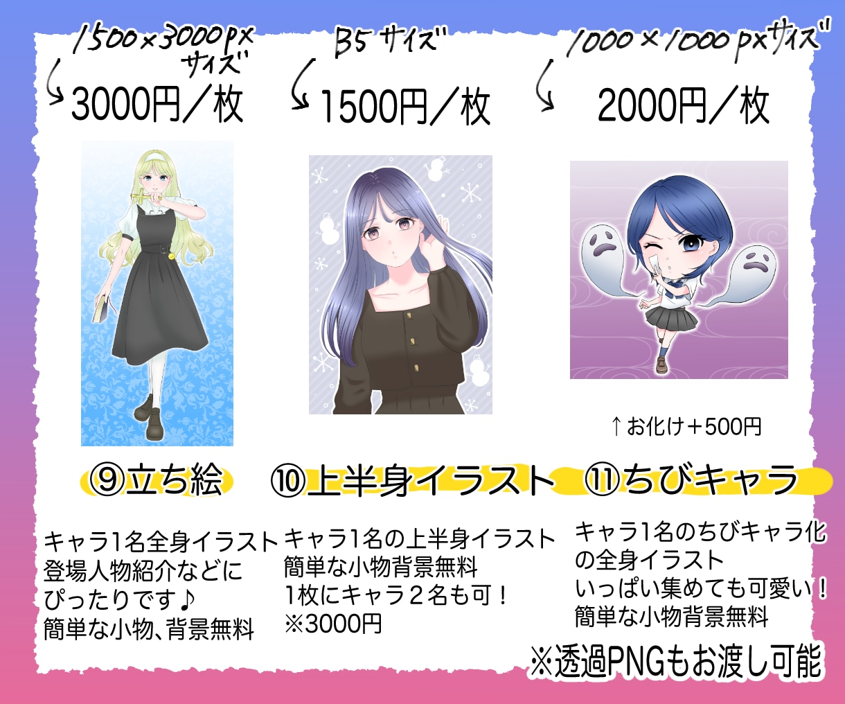貴方の一次創作作品（小説等）のファンアート描きます 【2名様限定価格】web小説挿絵キャラ紹介、SNSの宣伝に♪ イメージ6