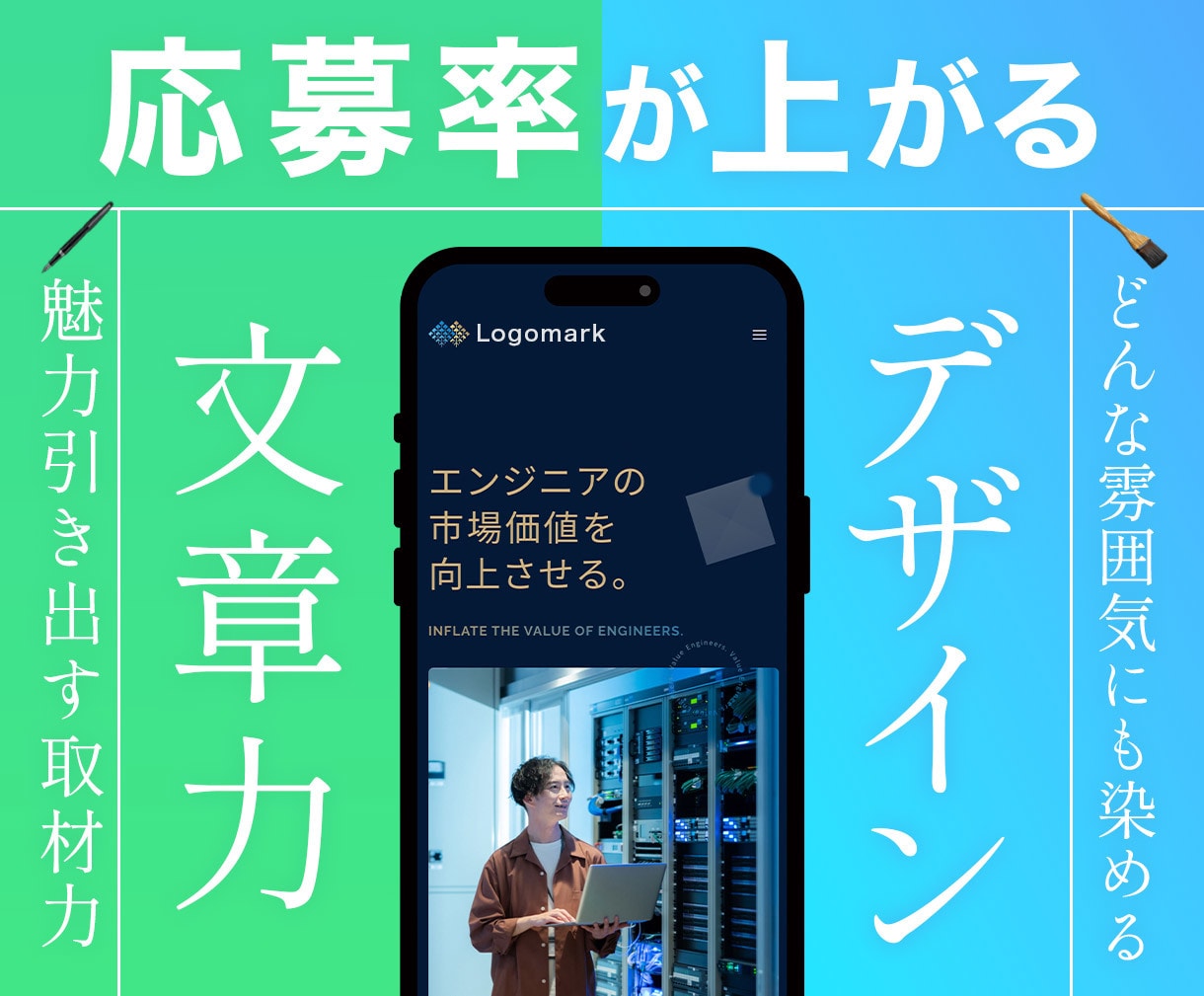 文章力とデザインで魅力伝わる採用サイト作ります しっかり伝えるから、応募増加に繋がる。早期離職も防止！ イメージ1