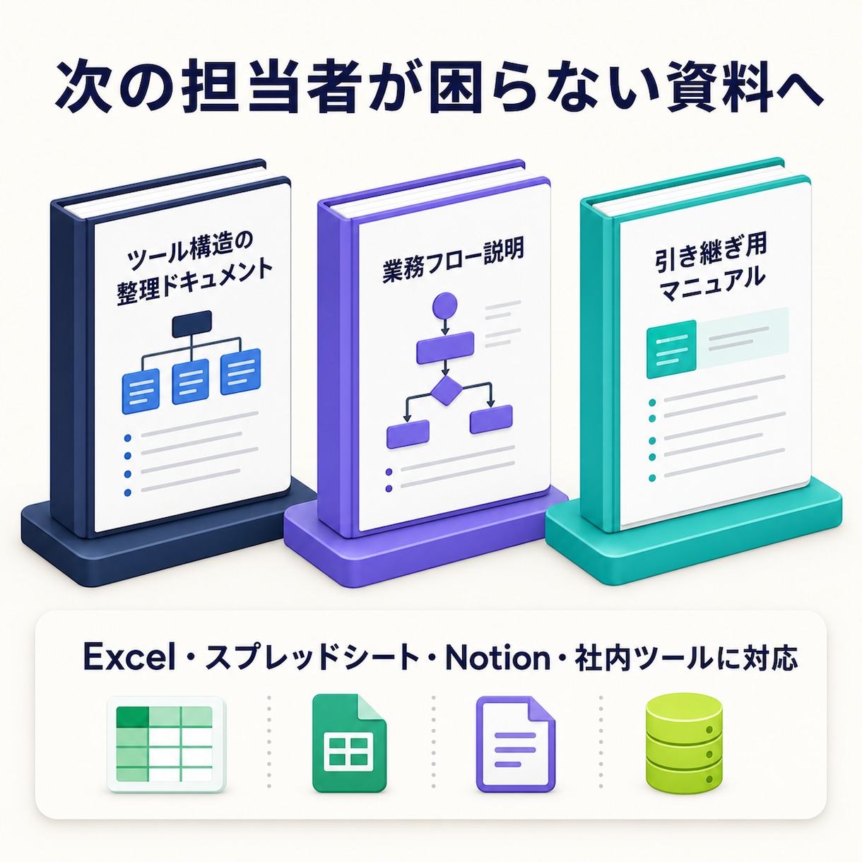 社内の属人化したツールや業務を整理します 誰が作ったかわからないシステムを調査・文書化します イメージ4