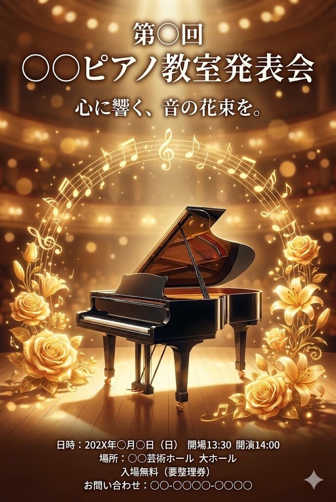 演奏会等のチラシ、デザインから制作までいたします 各種イベントやチラシ作成を承っております。 イメージ2