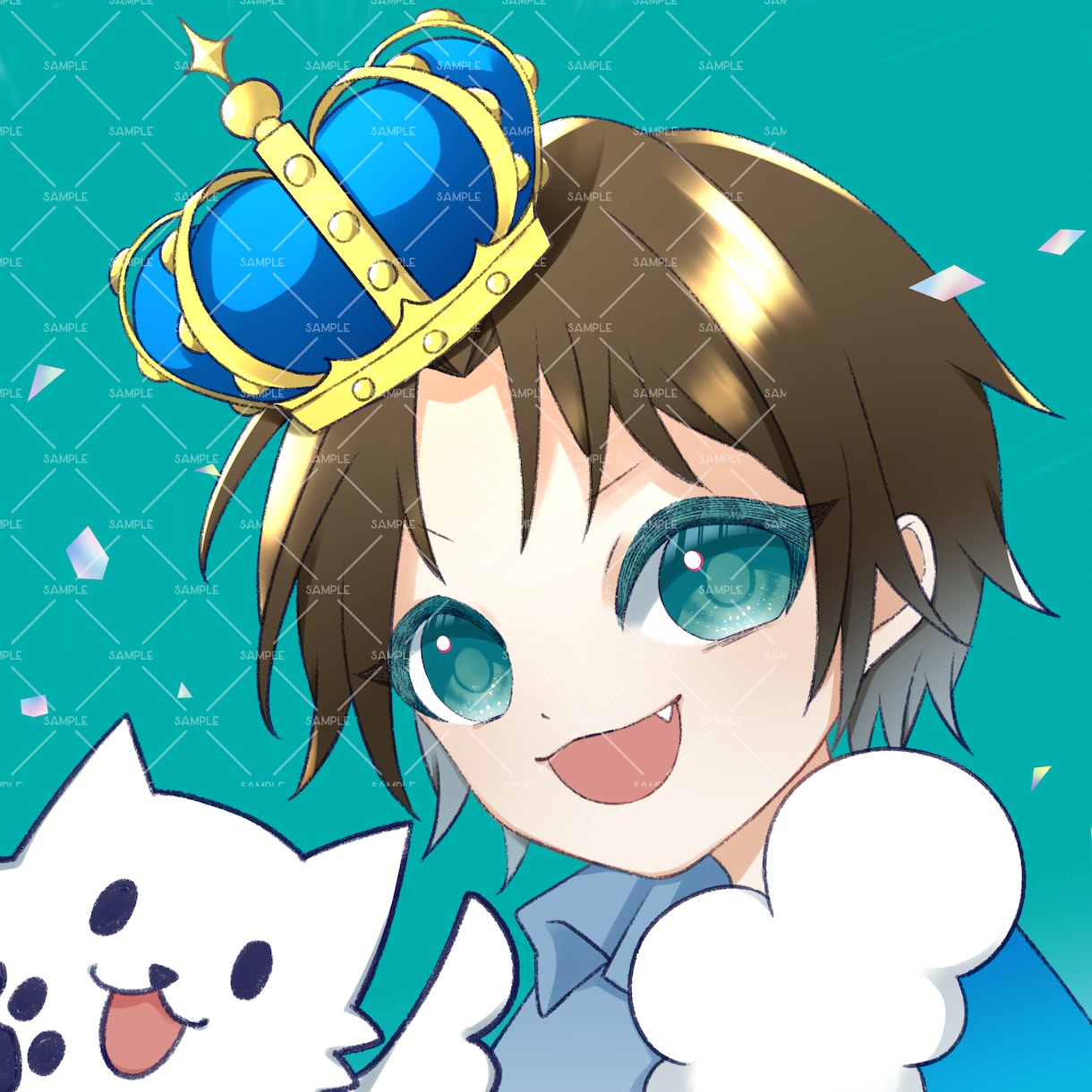 可愛くて目を引くアイコンを描きます TwitterやYouTubeなどのアイコンに イメージ3
