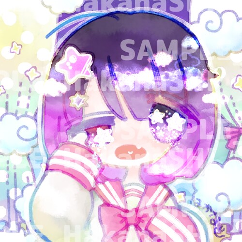 最短3日！！ゆめかわいい☆イラスト描きます ＳＮＳのアイコンや、ヘッダー、動画素材におすすめ☆ イメージ8