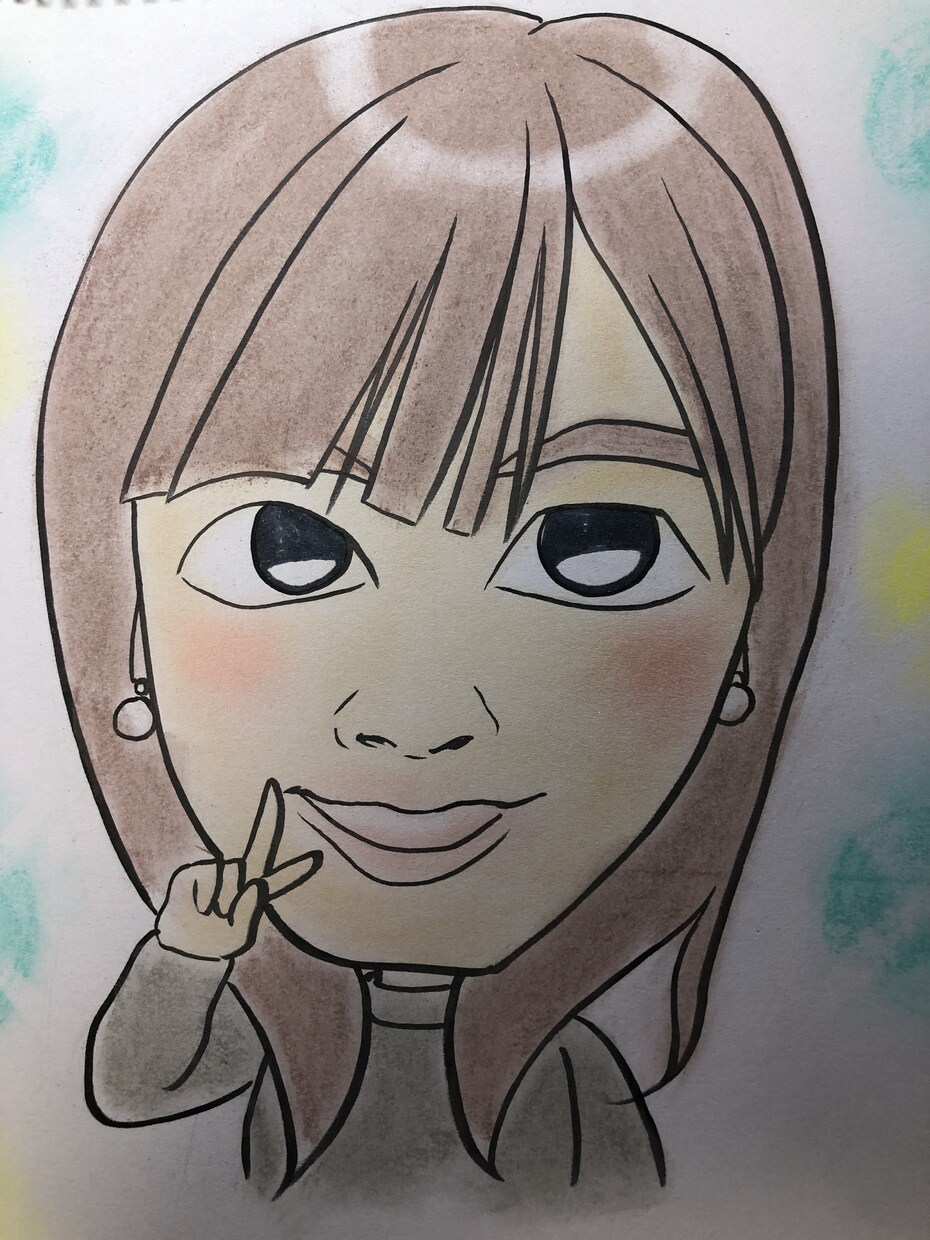 色紙に似顔絵を描きます 還暦祝いやお誕生日プレゼント、結婚式等の似顔絵をお描きします イメージ3