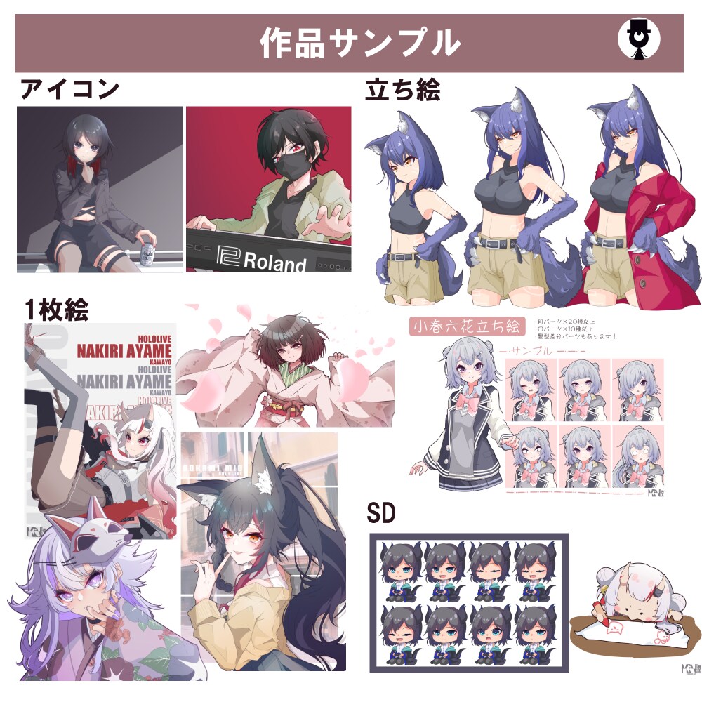 アイコン、立ち絵等に使えるイラストを作成します 商用利用もOK!カワイイをシンプルに描きます。 イメージ6