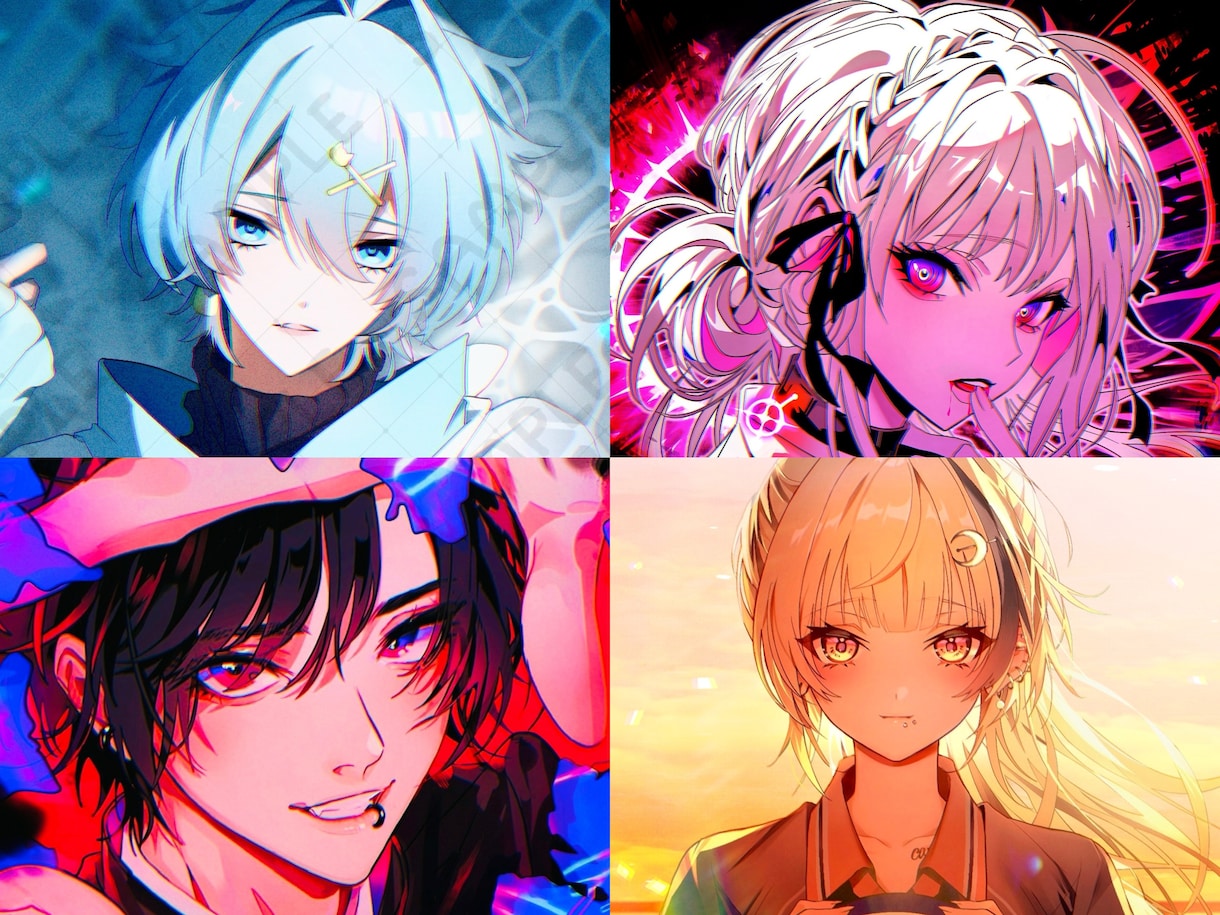 最短1日┊︎商用可 キャラクターイラスト制作します アイコン･歌みた・配信用等★お気軽にご相談ください✨️ イメージ1