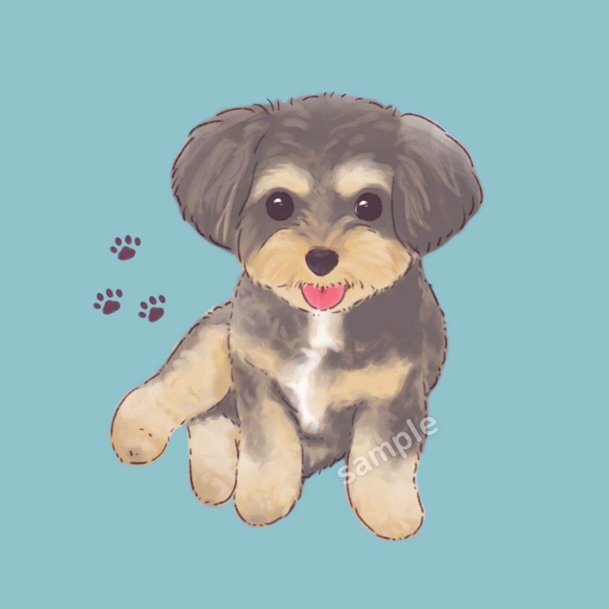 大切なペットとの思い出に★かわいい似顔絵描きます 温もりを感じるイラストご提供します♪Webメディア掲載歴有 イメージ8