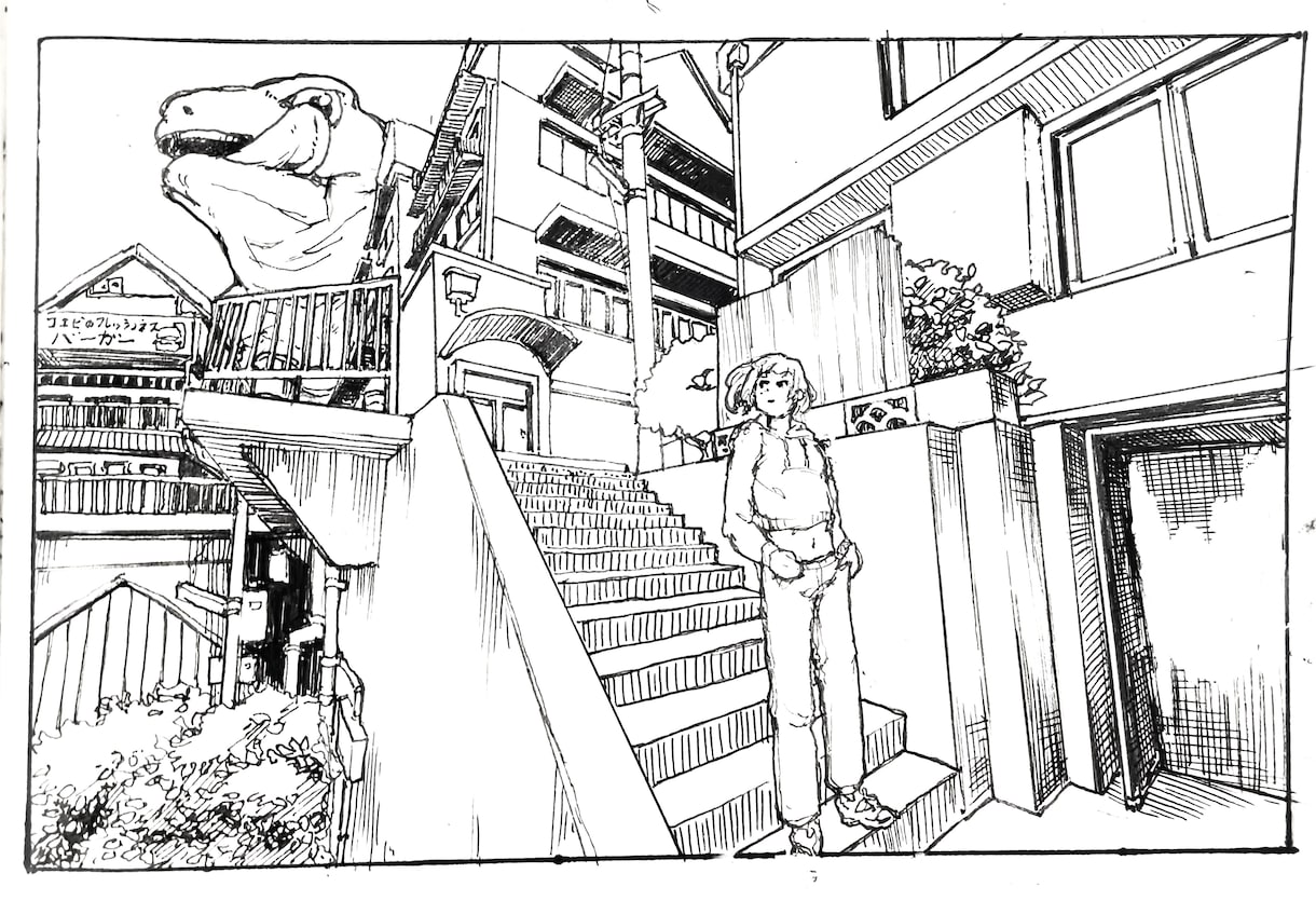 漫画背景イラスト作成します 本業の建築知識を元に説得力のある背景を描きます。 イメージ3