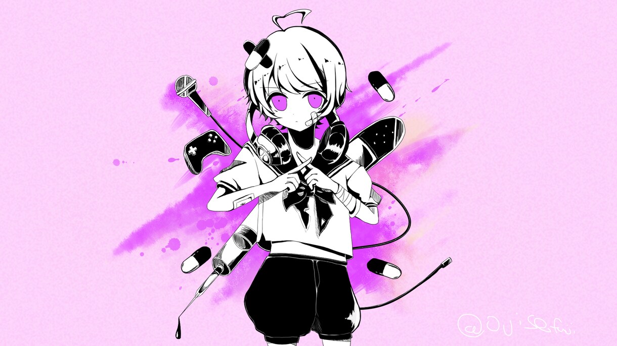 歌ってみたオリジナルMVなどのイラスト描きます 曲の雰囲気に合わせて描きます！気軽にどうぞ！ イメージ3
