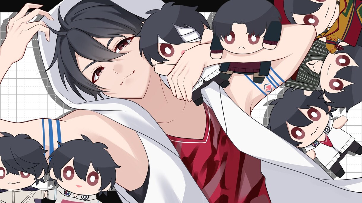 アニメ塗り風のイラスト描きます 主に動画のサムネイルを描かせていただきます。 イメージ1