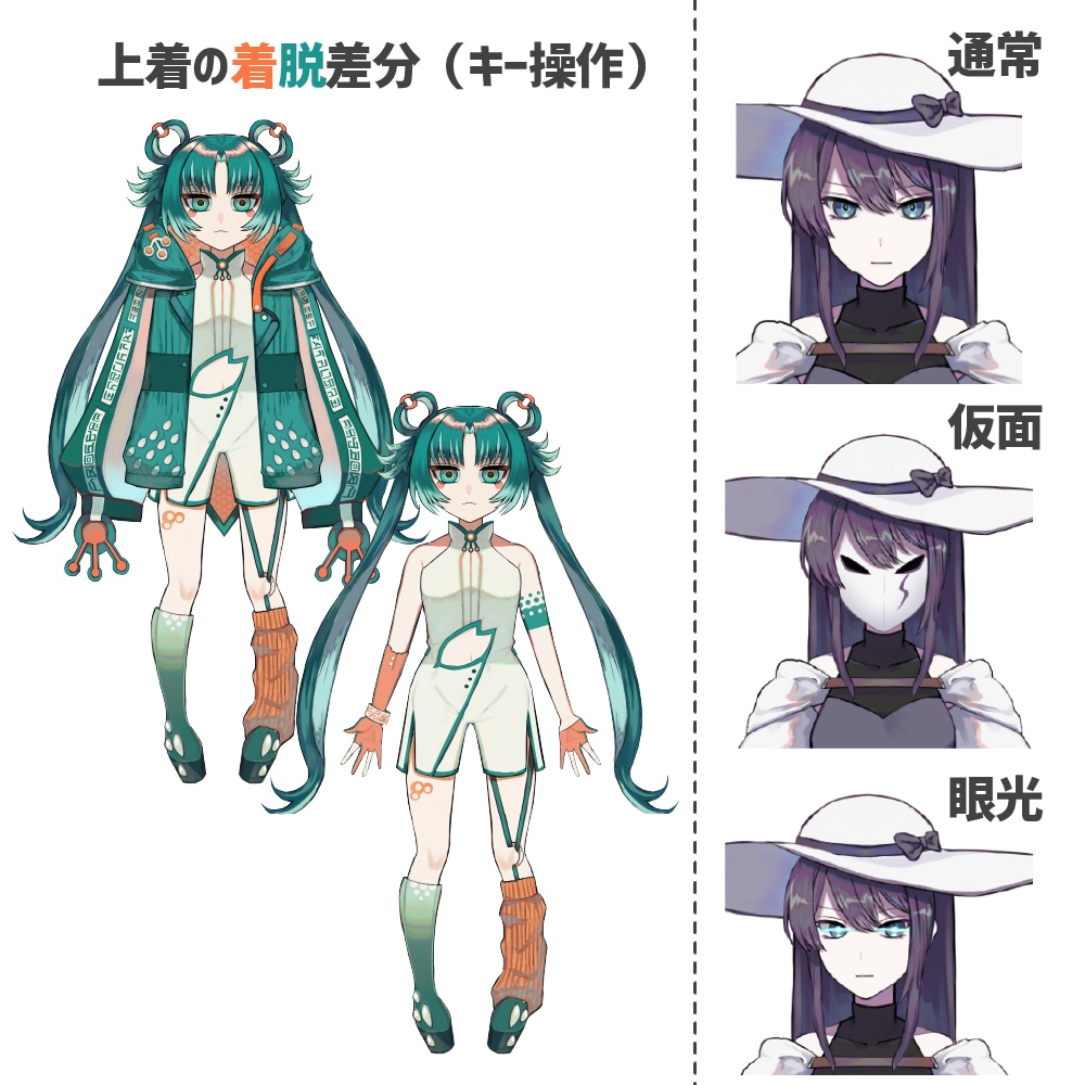 VTuberキャラデザ～モデリング全部作ります 導入方法も簡単！納品したその日からデビューできます！ イメージ6