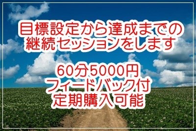 目標設定から達成までの継続セッションをします コーチング思考を活かし継続力を養います＊フィードバック付 イメージ1
