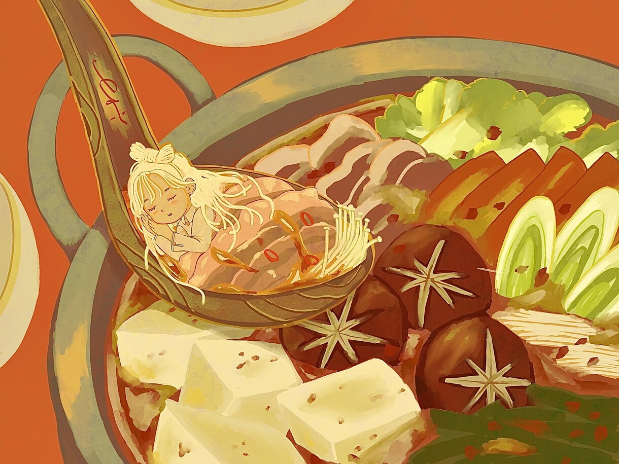 可愛いくて暖かいイラストを提供します 食べ物、飲み物などをモチーフにした女の子のイラストを描きます イメージ3