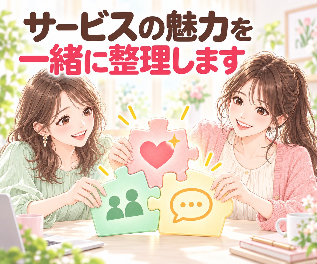 あなたのサービス、誰に届けたいか一緒に整理します 初心者さん向けに、お客様像・悩み・伝え方をやさしく言語化♡ イメージ4
