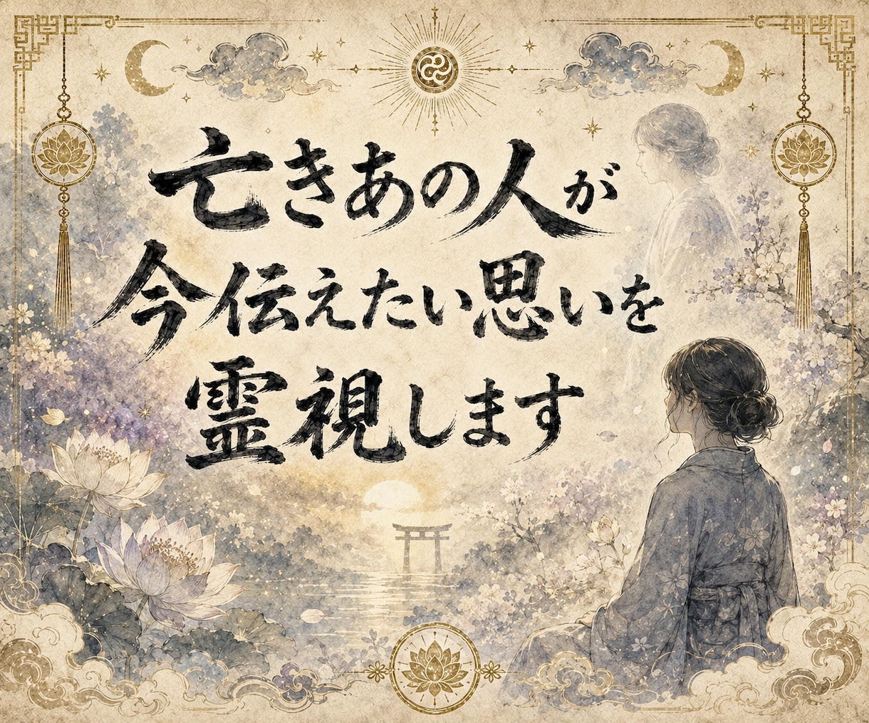 亡きあの人が今伝えたい想いを霊視で鑑定します お彼岸お盆｜言えなかった言葉と今も続く絆を届ける イメージ1