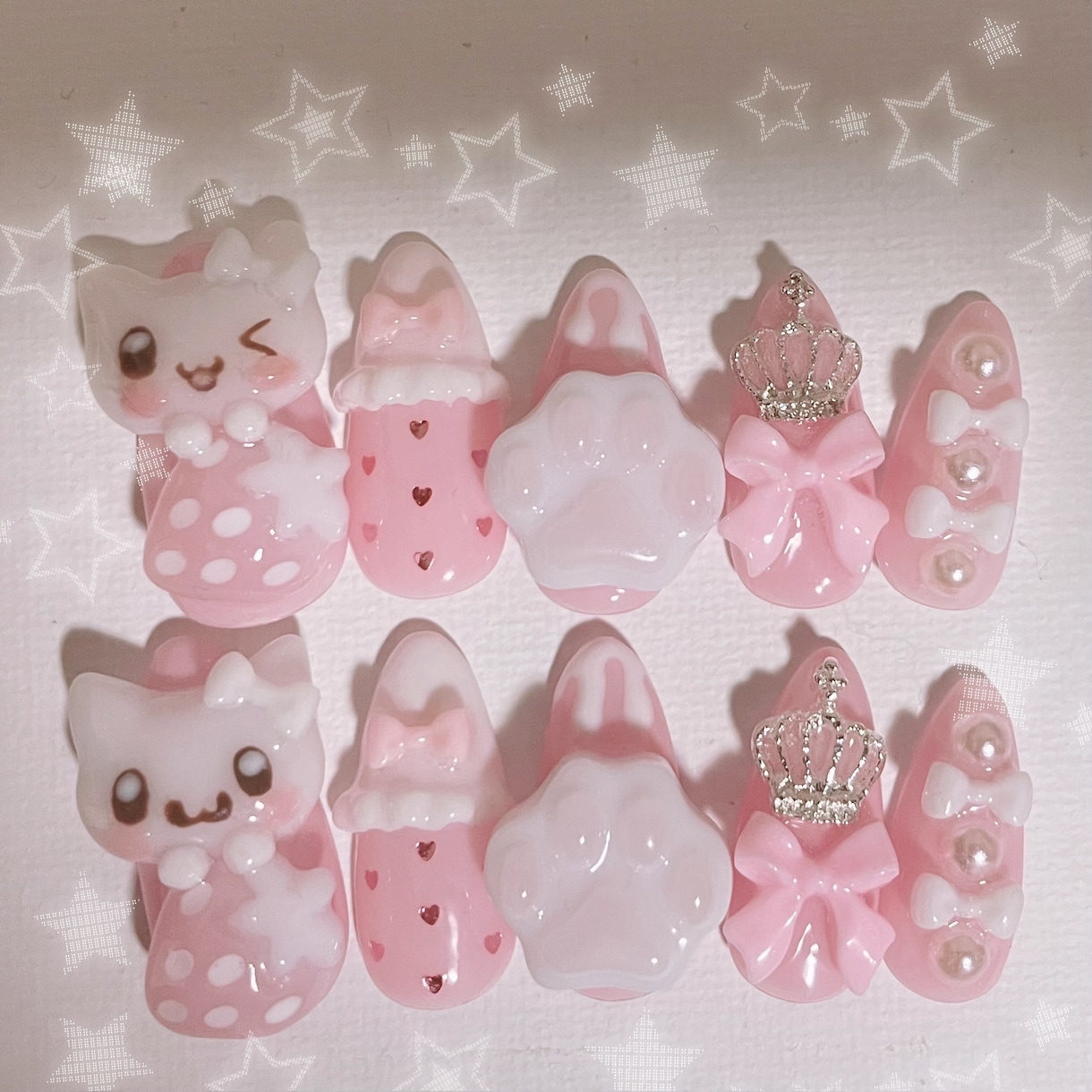 女児向けのネイルチップを作成します 平成感を取り込んだ可愛いを提供 イメージ2