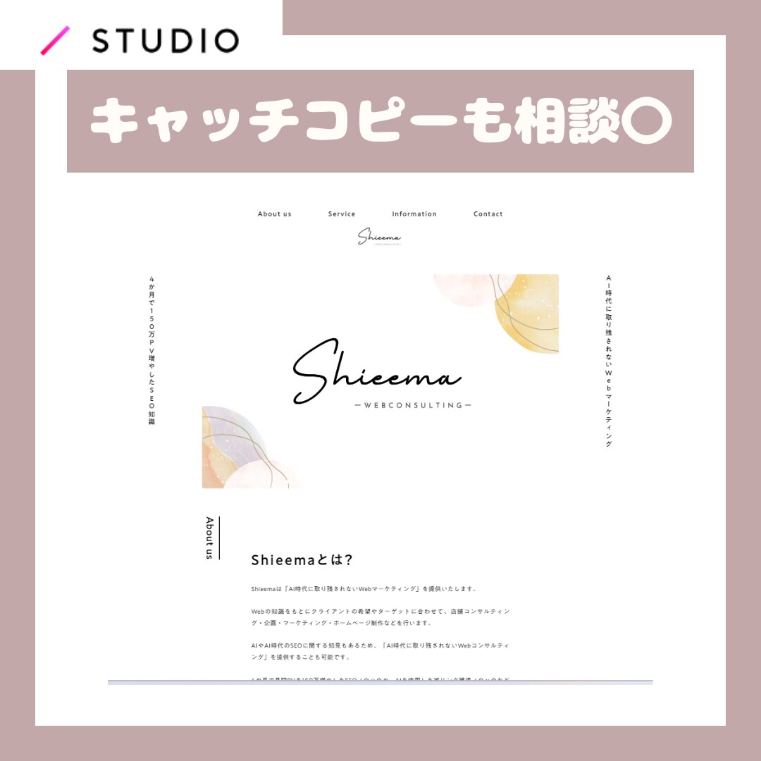 SEOプロ｜SRUDIOでホームページを作成します Webコンサルが効果を最大化するホームページを丁寧に作成 イメージ5