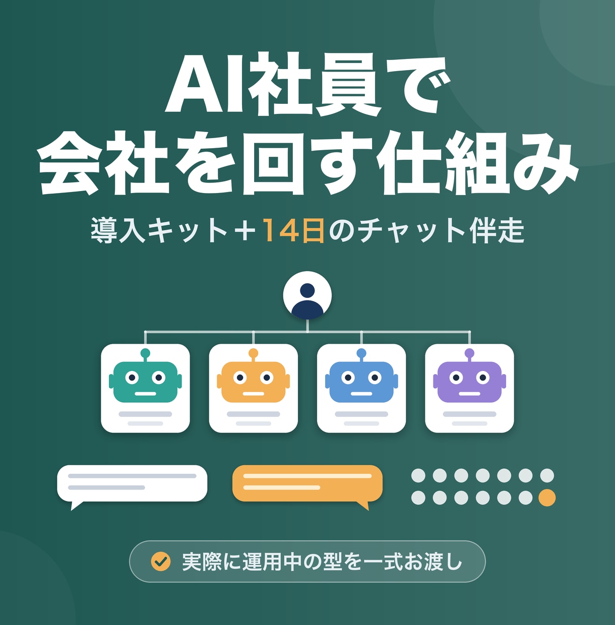 AI社員で会社を回す仕組みを導入します 実際に運用中の「AIで会社を回す型」を一式お渡し イメージ1