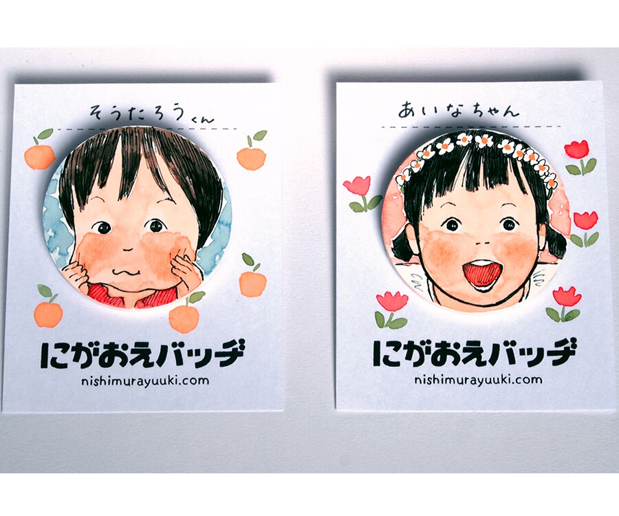 世界でたったひとつの似顔絵バッヂをお届けします 子どものお祝いや記念、プレゼントにも！似顔絵をバッヂにします イメージ6