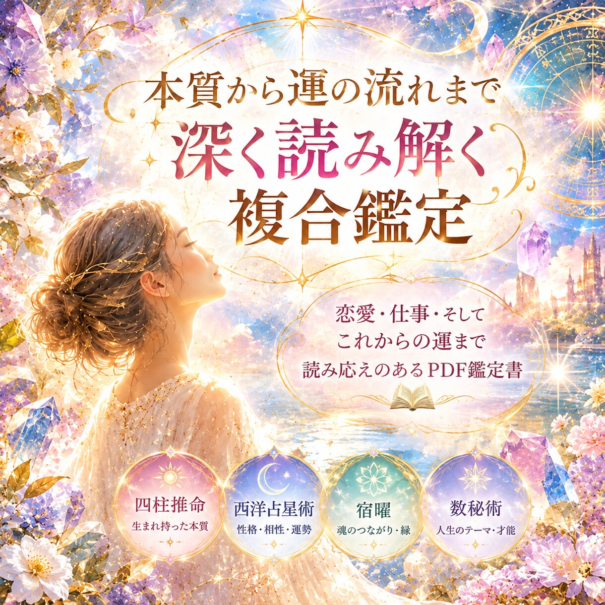 4占術の複合鑑定書で、本質と運の流れを読み解きます バラバラに見えていた自分が、ひとつに繋がる鑑定書 イメージ1