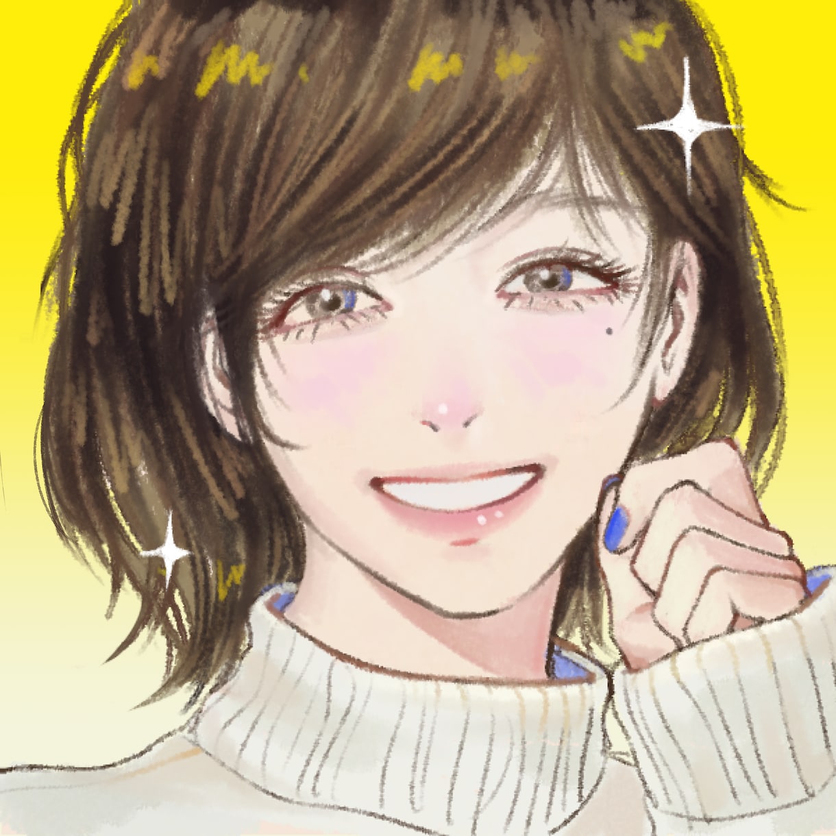 4月までの特別価格♡韓国風似顔絵をお描きいたします おしゃれな雰囲気のSNSアイコン イメージ1