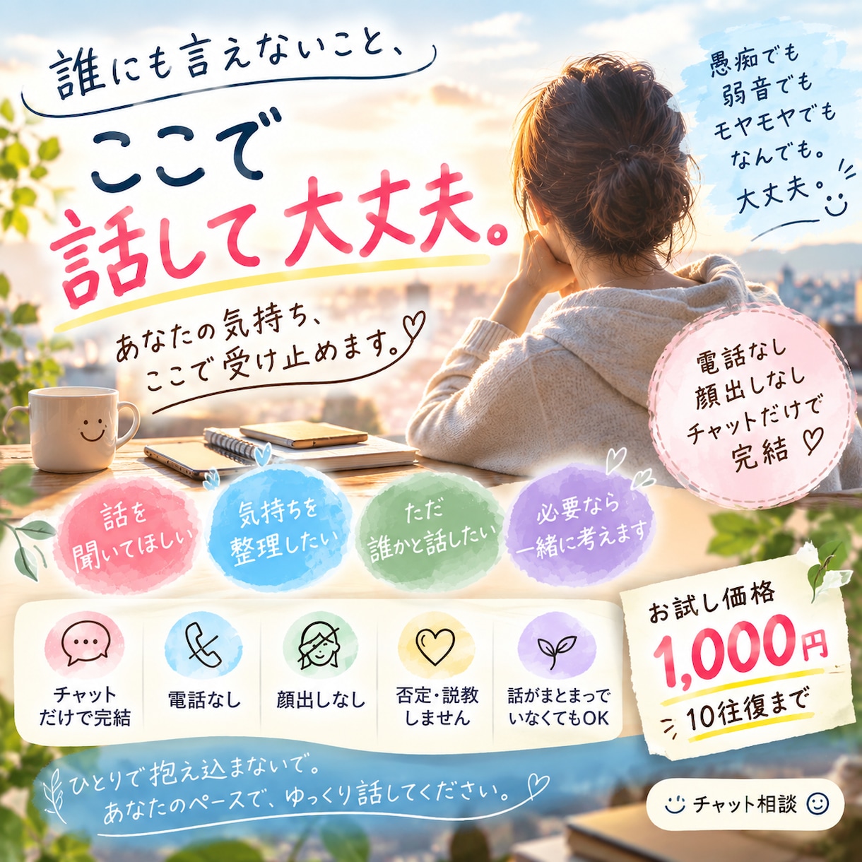 誰にも言えない介護の愚痴聞きます 介護する側される側。言えずに我慢してること吐き出してください イメージ1