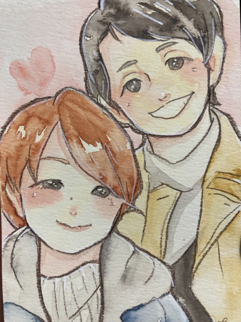 可愛くて心温まる似顔絵を描きます ハガキサイズで描きます。人でもペットでも大歓迎です！ イメージ3