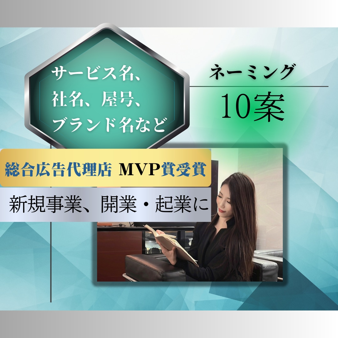こんなネーミング求めてた。を叶えます 新規事業・新サービス・ブランド名・法人名などを作成・提案。 イメージ1