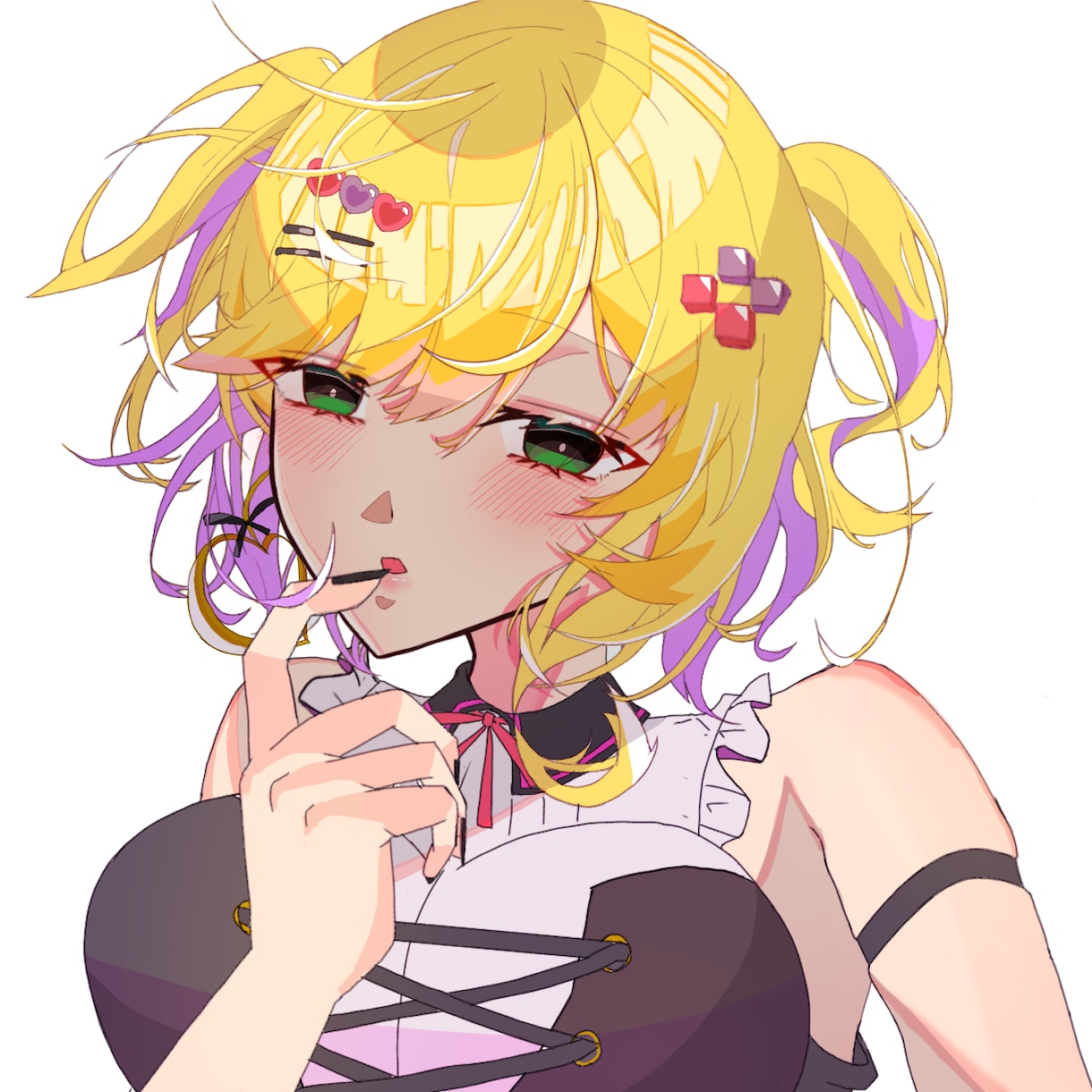 女の子キャラ限定のSNSアイコン描きます バストアップサイズのあざとかわいい女の子イラストの作成 イメージ1