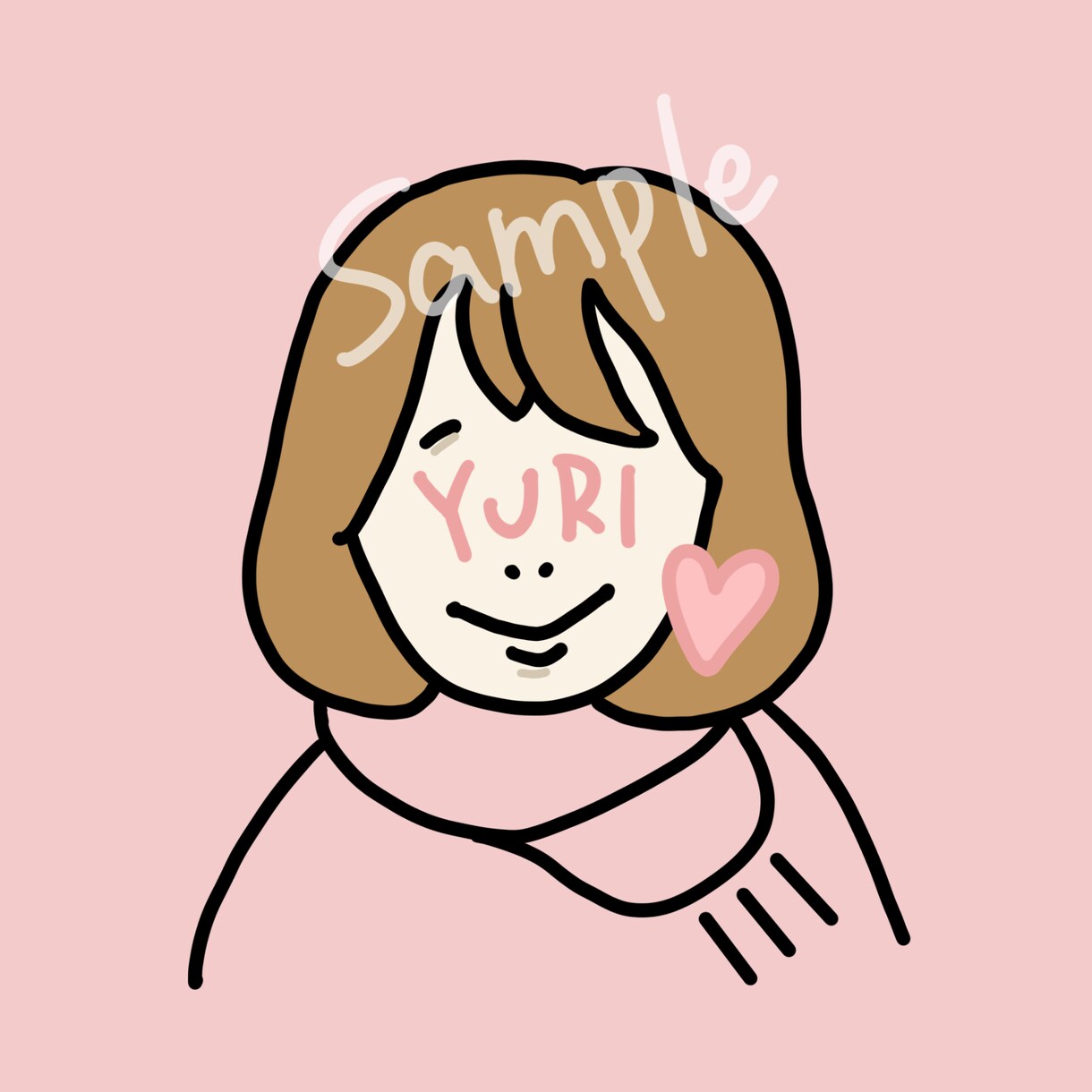 個性的で目立つ！名入り似顔絵アイコン描きます SNSのアイコン、挿し絵などに！ イメージ3