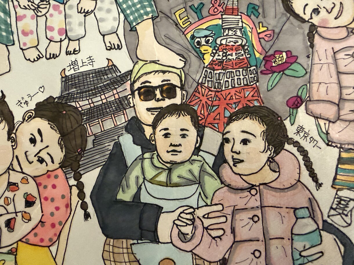写真から、八切りサイズのコラージュ原画を制作します 写真10枚＋アイテム3点まで／存在感のある一枚にまとめます イメージ3