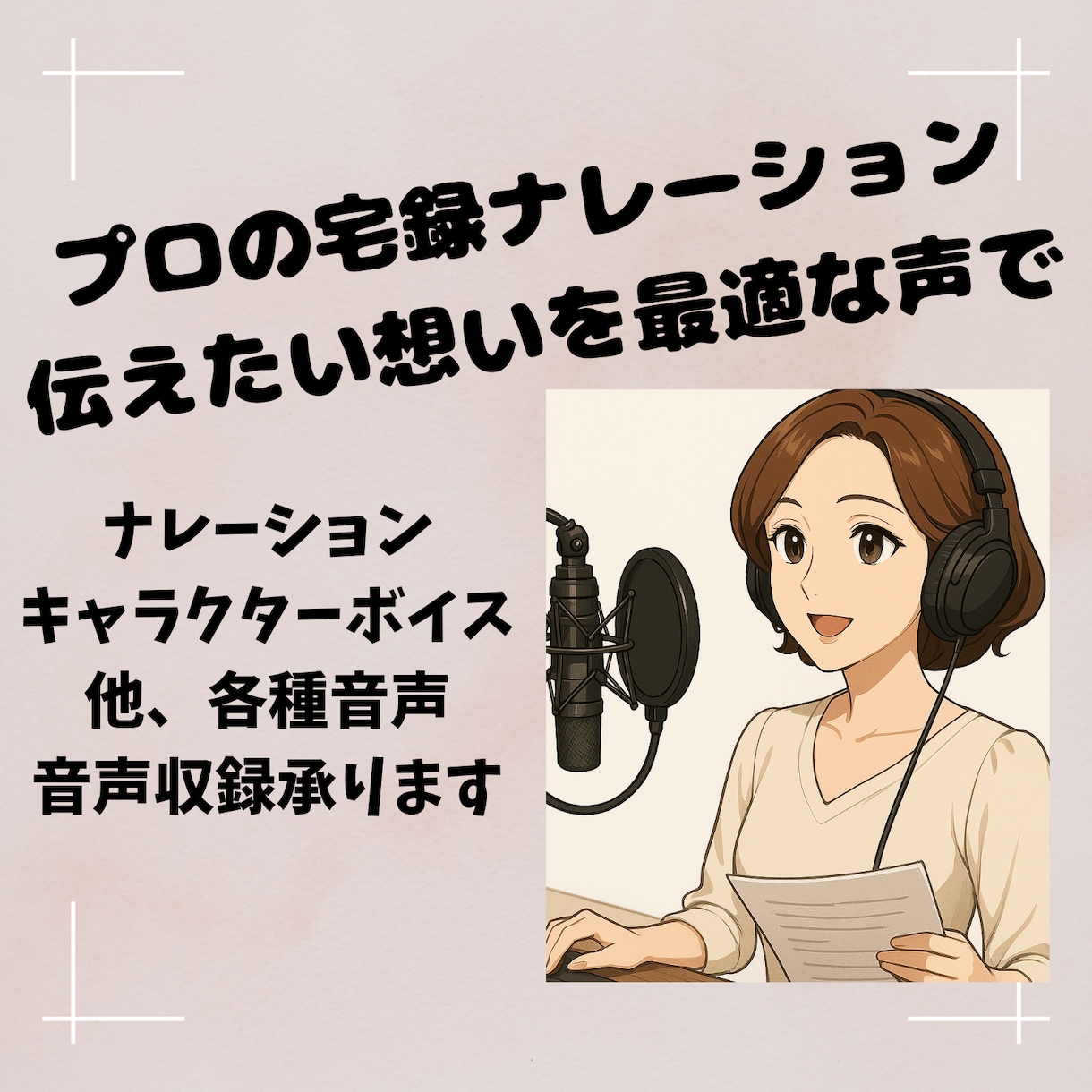 伝えたい想いを最適な声で届けます プロの響き、あなたのコンテンツに イメージ1