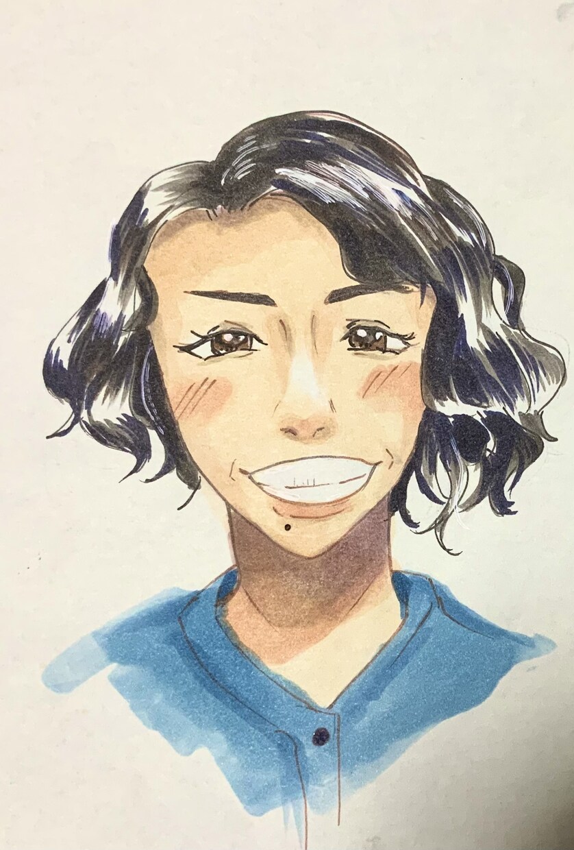 その一瞬を描きます 写真の一瞬の表情、楽しんでいる顔を似顔絵で描きます イメージ1