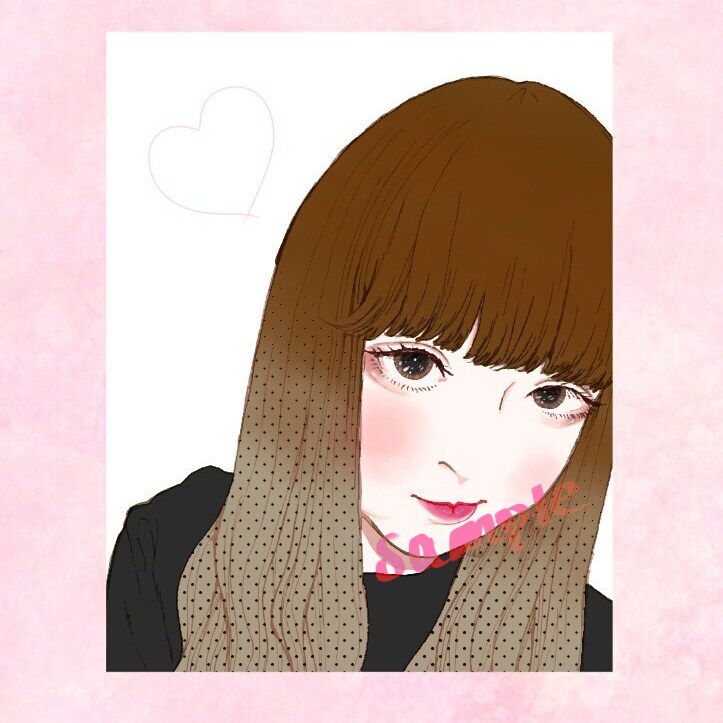 各SNS向けの似顔絵アイコンを描きます リアルとデフォルメの中間〜可愛い系の絵柄にて イメージ4