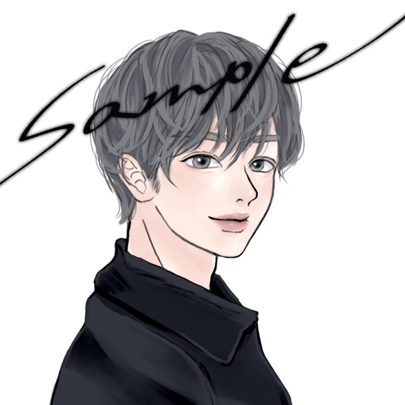 クール｜優しい男性アイコン｜配信｜イラスト描きます アカウントを優しい雰囲気かつクールに｜サムネや挿絵・表紙にも イメージ1