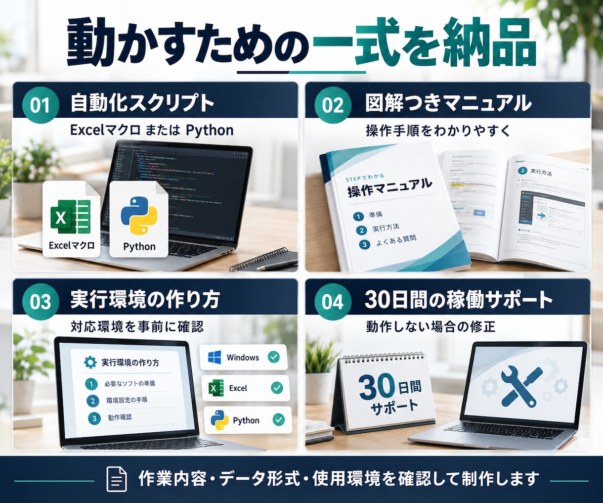 毎月3時間の手作業をボタン1つに変えます 繰り返す集計・転記を自動化します イメージ2