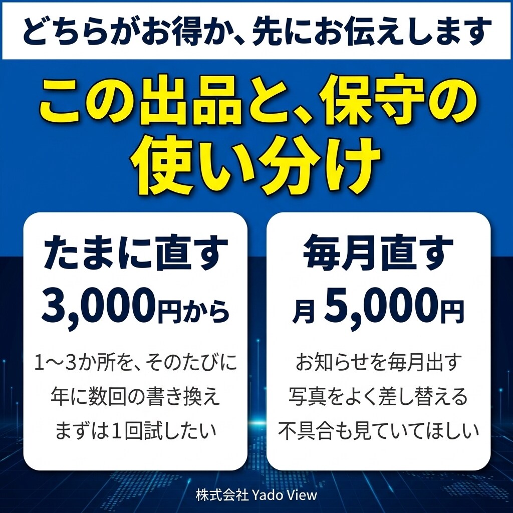 宿のホームページの直したい所だけ修正します 1か所からでもOK！他社様で作成したサイトも承ります イメージ7