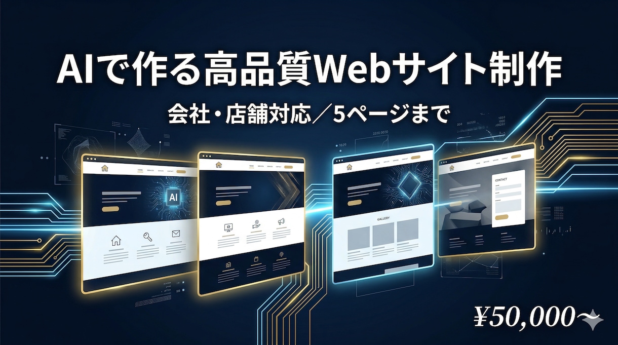 ５ページまでのWebサイトを制作します 会社・店舗対応／丁寧にスピード納品します イメージ1
