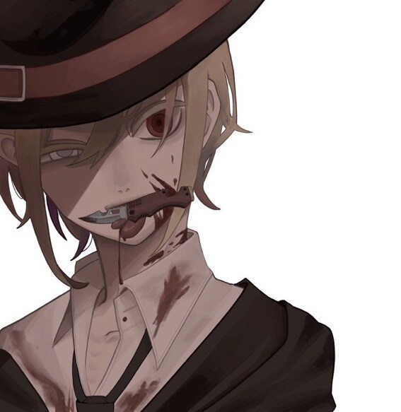 憂鬱な雰囲気の厚塗りアイコン描きます 綺麗で酔える病みを提供します。裏垢などに。 イメージ2