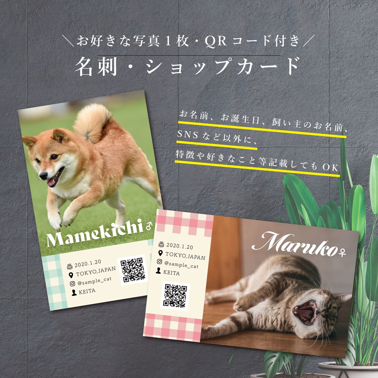 大切なペットのお名刺を作成します テンプレートを使用して可愛いペットをアピールしませんか？ イメージ4