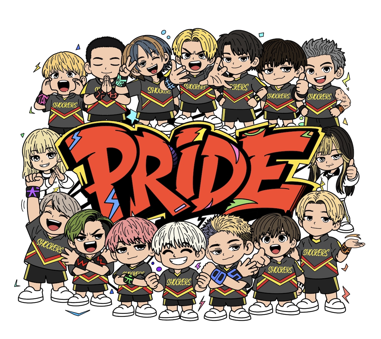 細かくポップなチーム・団体のロゴ制作します 細かい描き込みで世界観まで形にします イメージ1