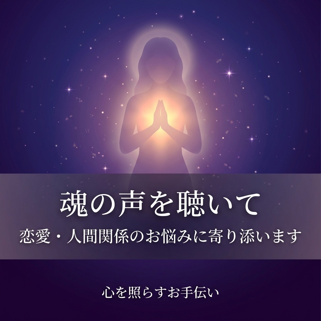 魂の声を聴いて恋愛・人間関係の悩みを鑑定します 片想い・復縁・不倫・職場の悩み、否定せず受け止めます イメージ1