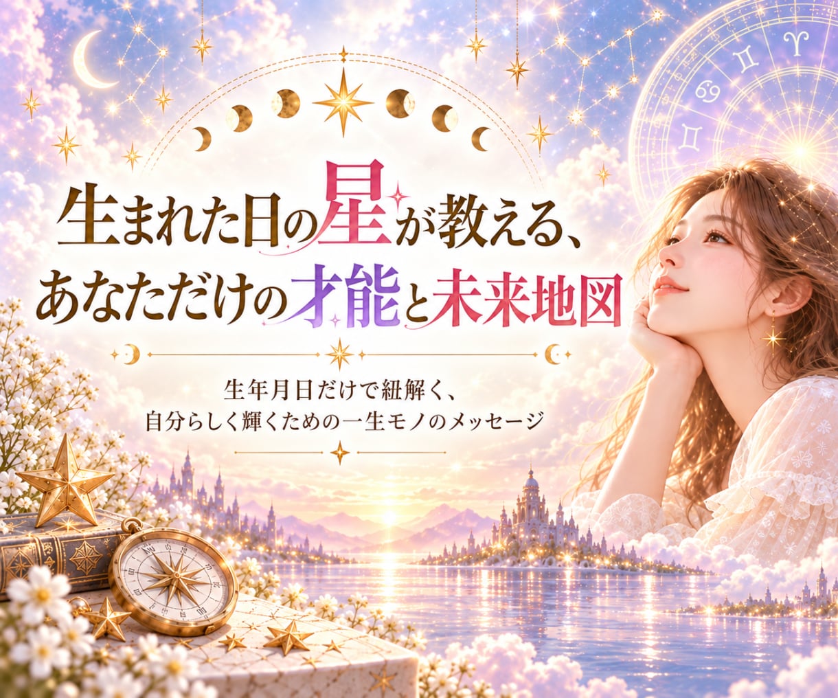 生まれた星が教える、あなたの才能と未来地図作ります 生年月日だけで紐解く、自分らしく輝くためのお守りメッセージ イメージ1