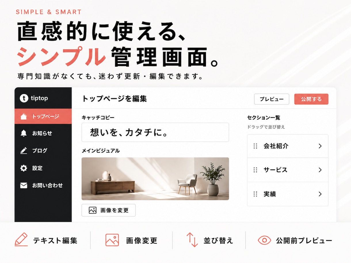 WordPressテーマ＋管理画面導入します 【安心の導入サポート】プロ仕様テーマ配布＋設置代行一式 イメージ2