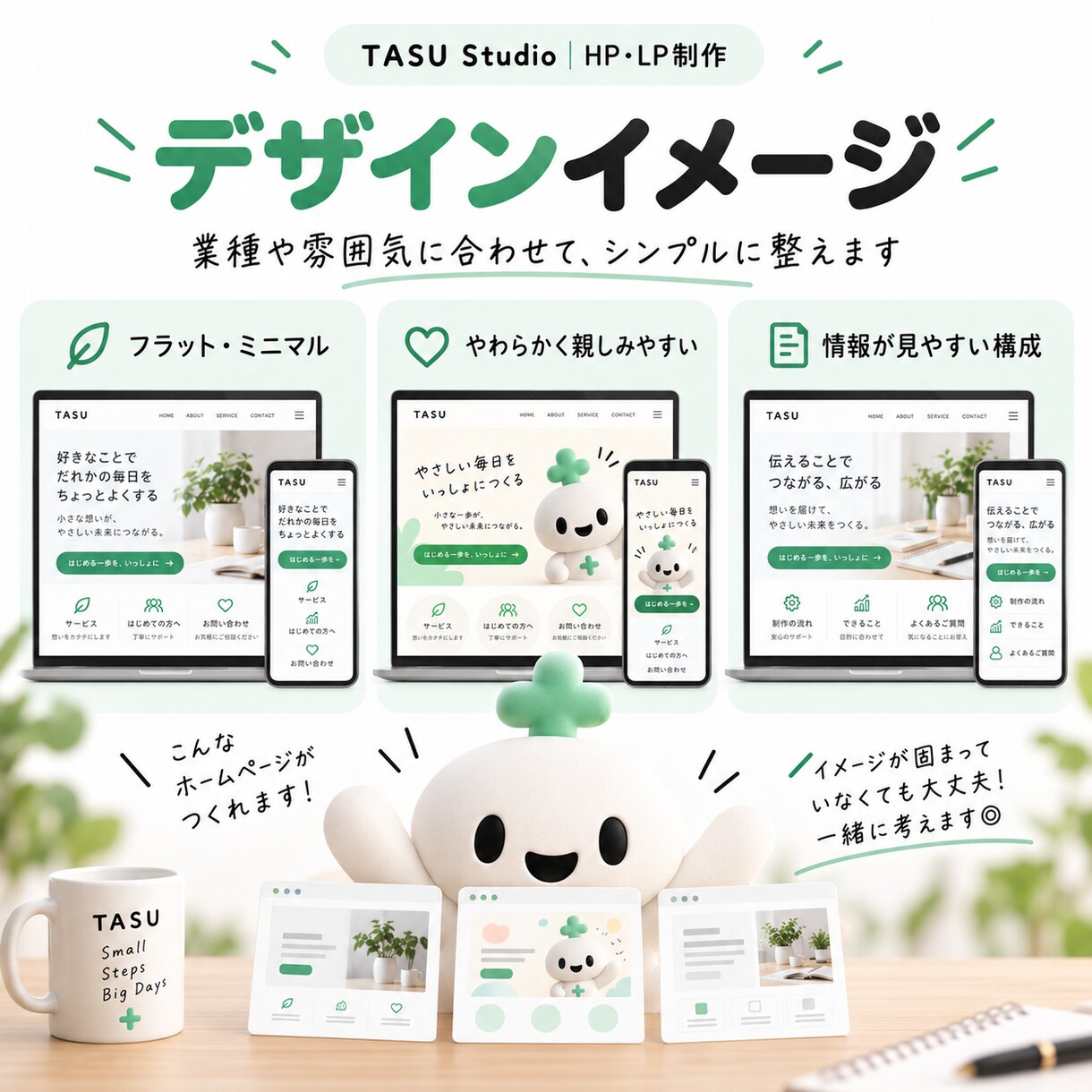 個人事業主向けHPを丁寧に制作します 伝えたいことを整理し、見やすいHPに仕上げます イメージ3