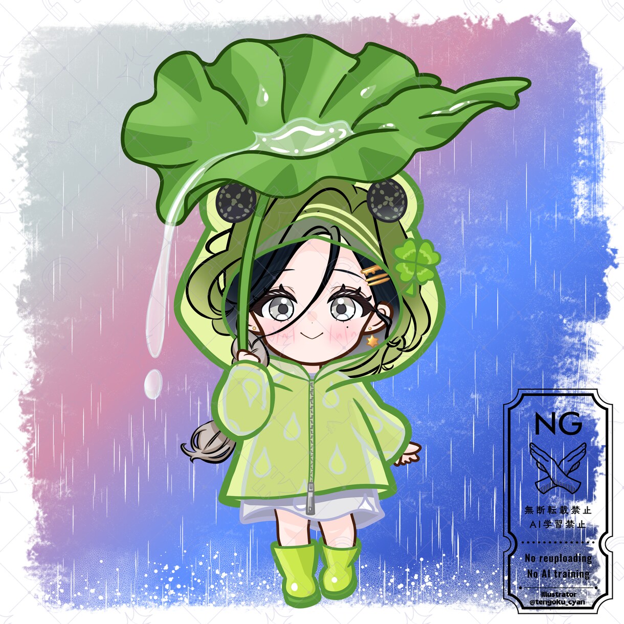 商用利用可！【カエルカッパ】ミニキャラを描きます ライバー活動をお手伝い！配信/パネル開け/アイコン/グッズ イメージ6